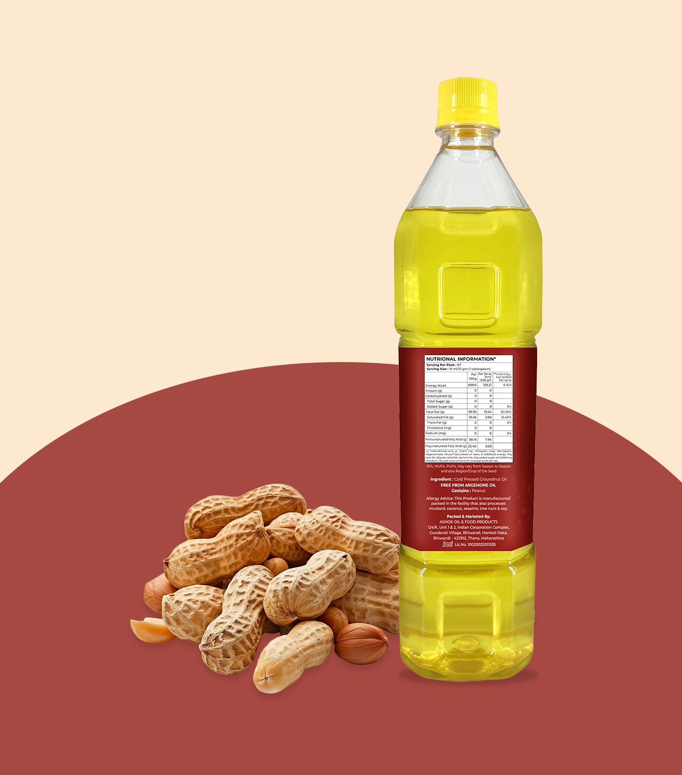 Thrive Cold Pressed Groundnut Oil 1 Ltr