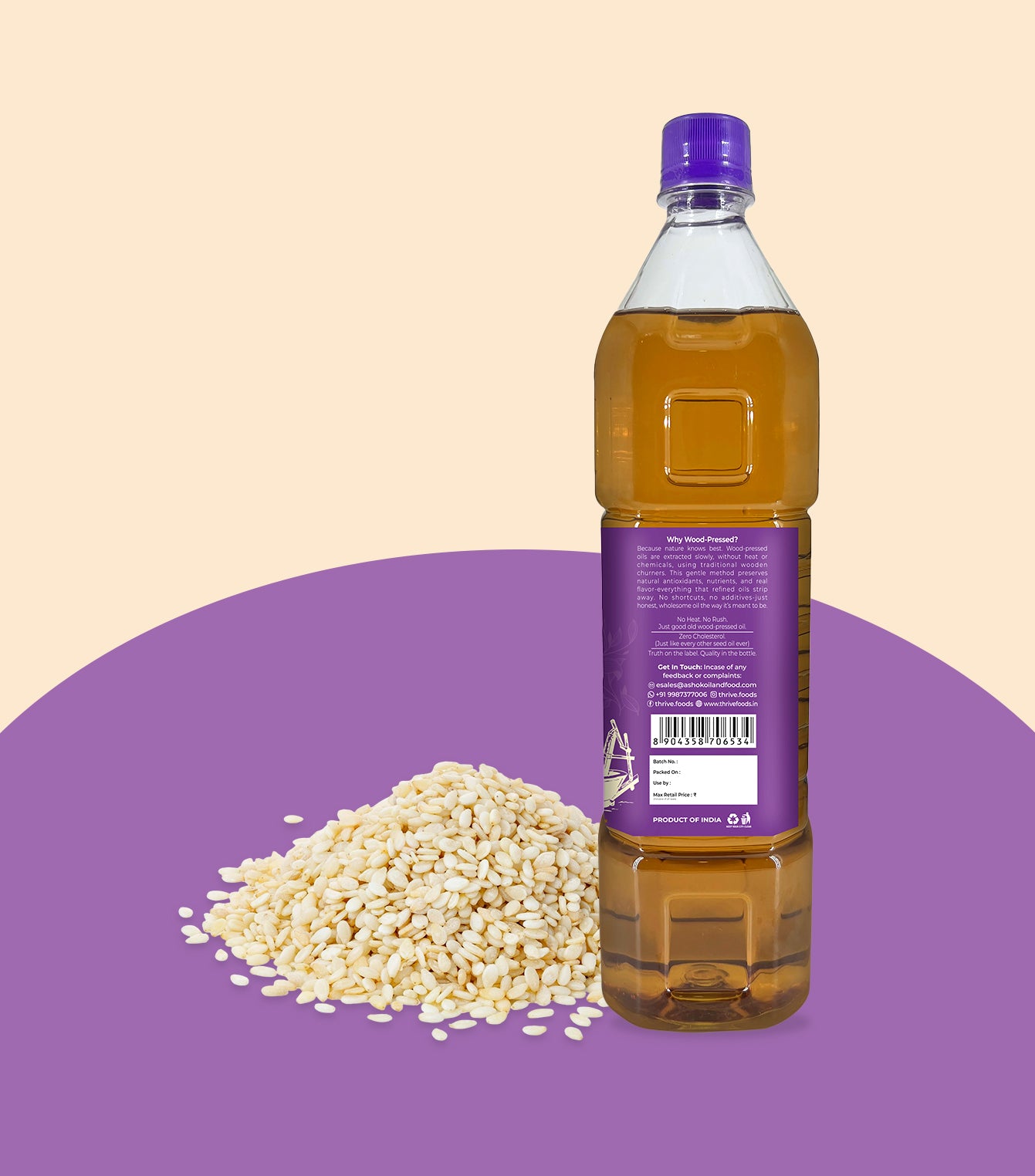 Thrive Cold Pressed Sesame Oil 1 Ltr