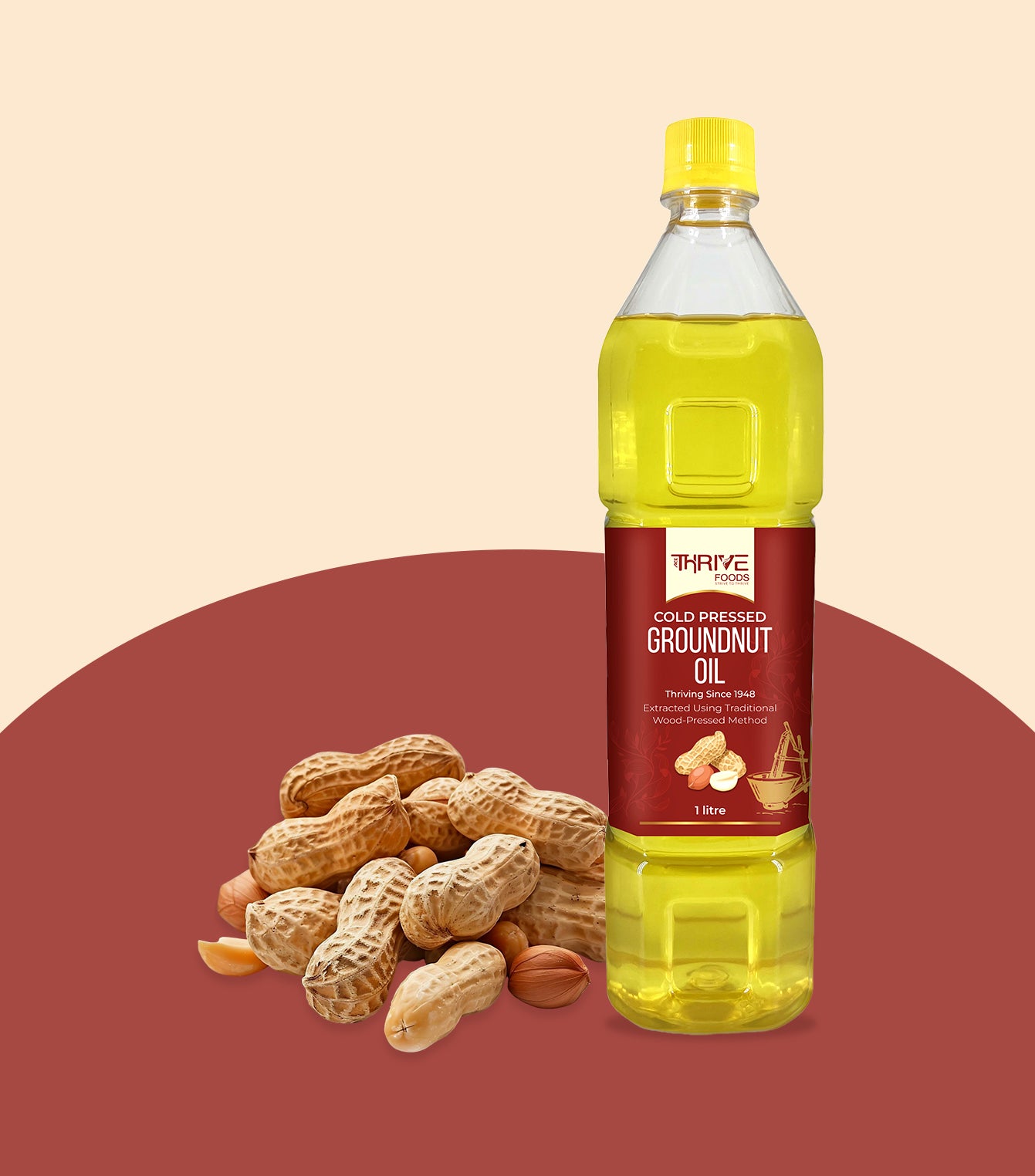 Thrive Cold Pressed Groundnut Oil 1 Ltr