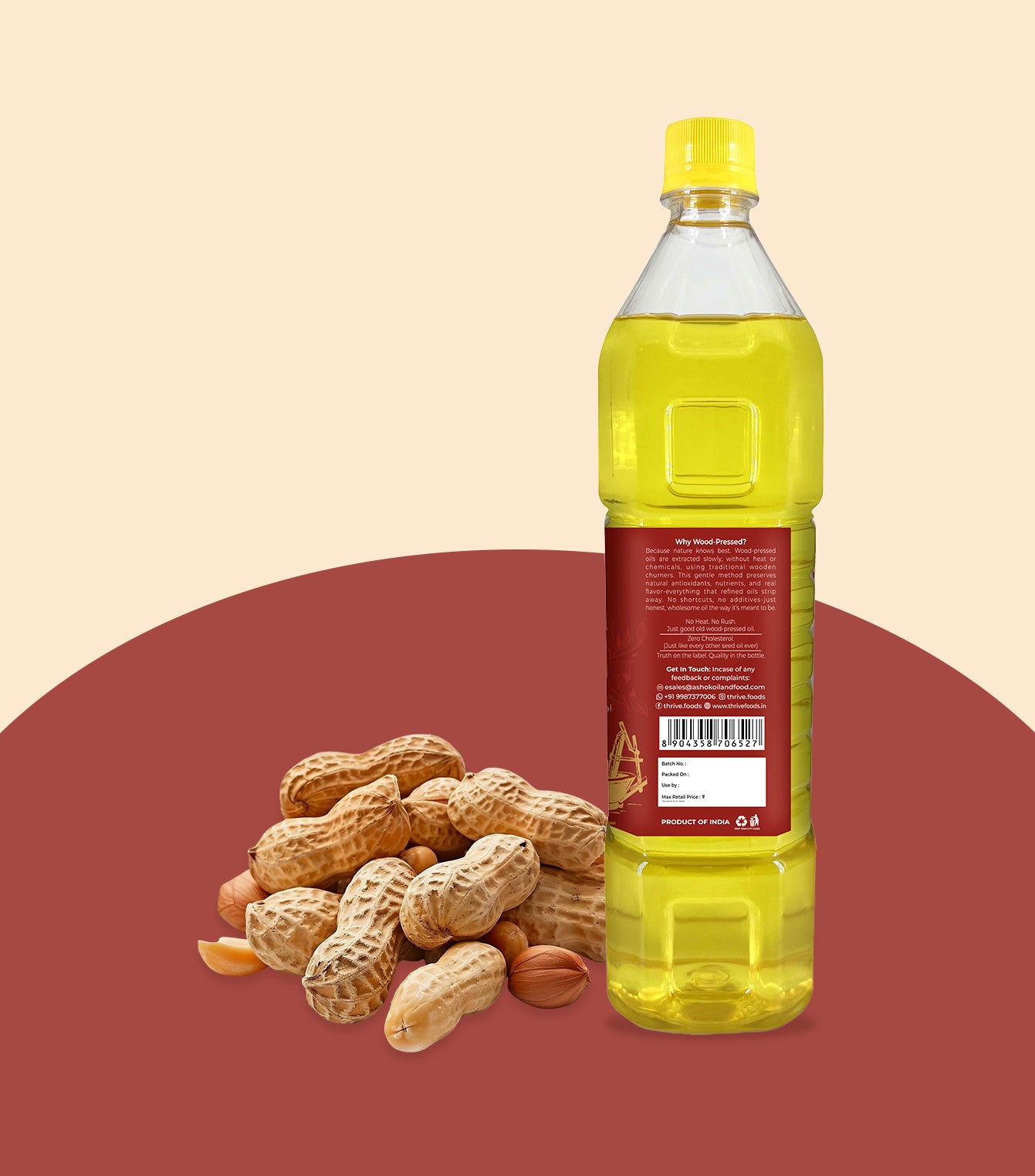 Thrive Cold Pressed Groundnut Oil 1 Ltr