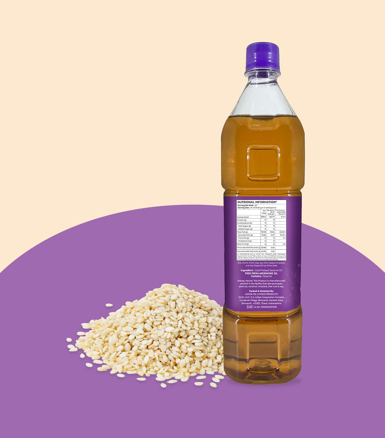 Thrive Cold Pressed Sesame Oil 1 Ltr