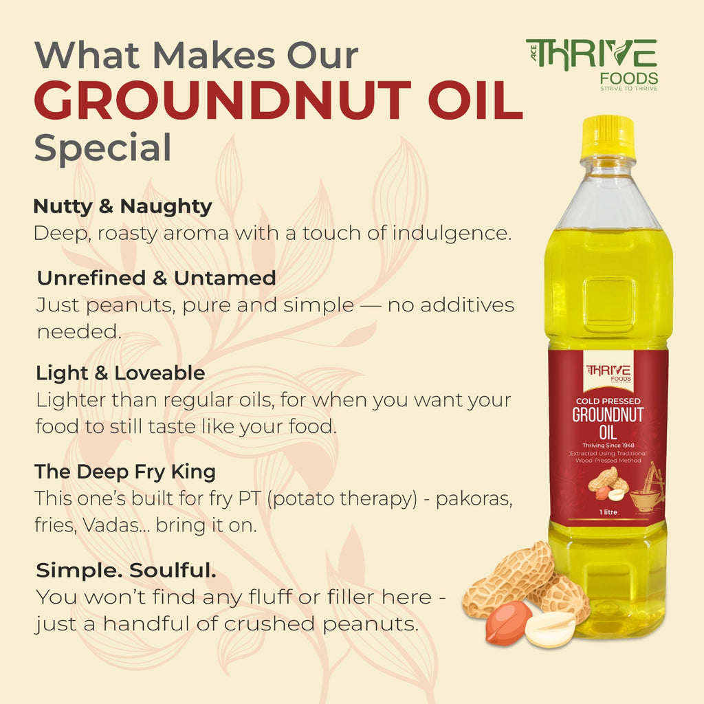 Thrive Cold Pressed Groundnut Oil 1 Ltr
