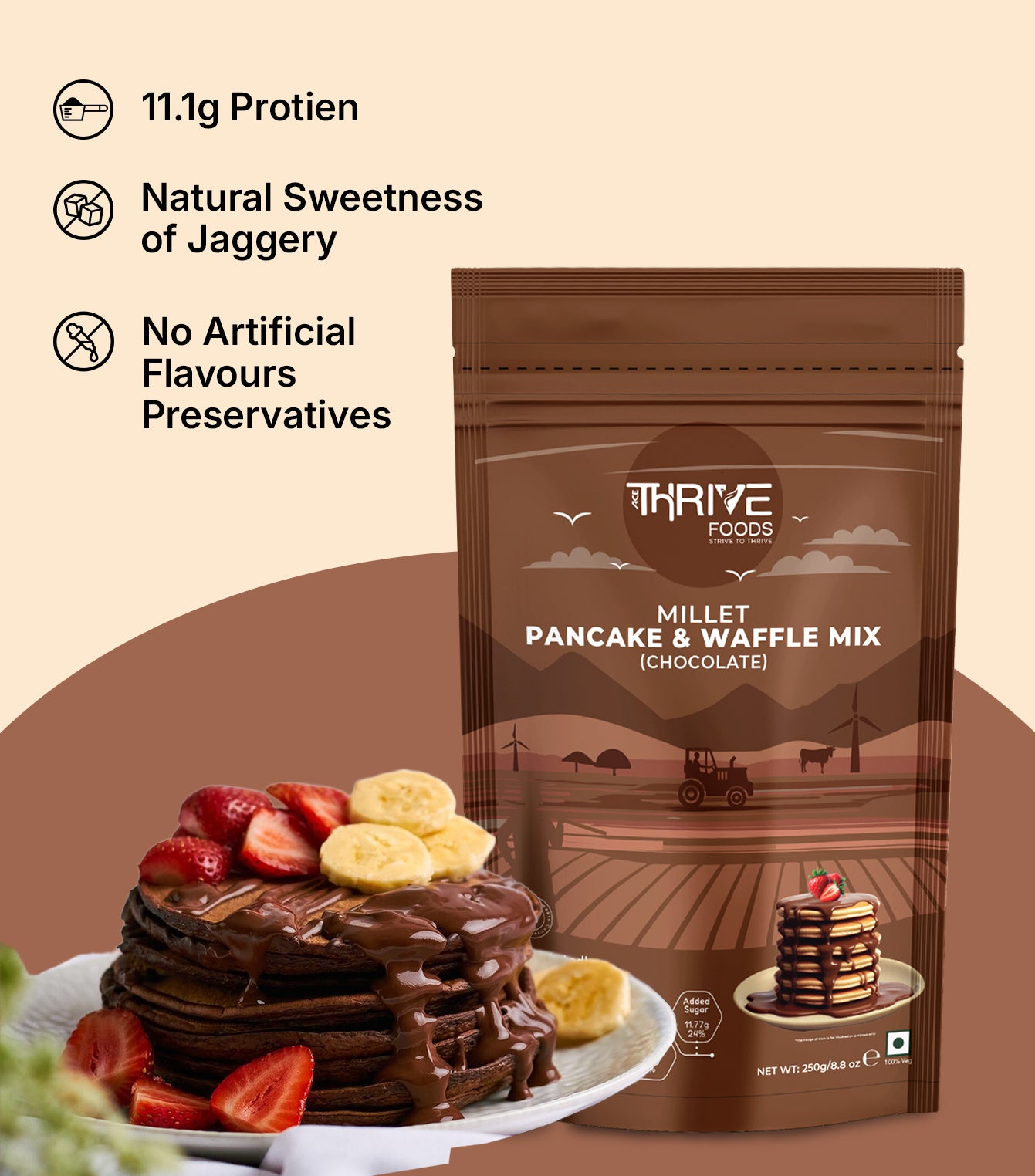 Thrive Millet Pancake & Waffle Mix 250 g