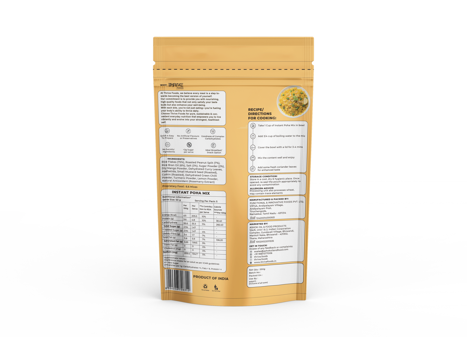 Thrive Instant Poha Mix 250 g