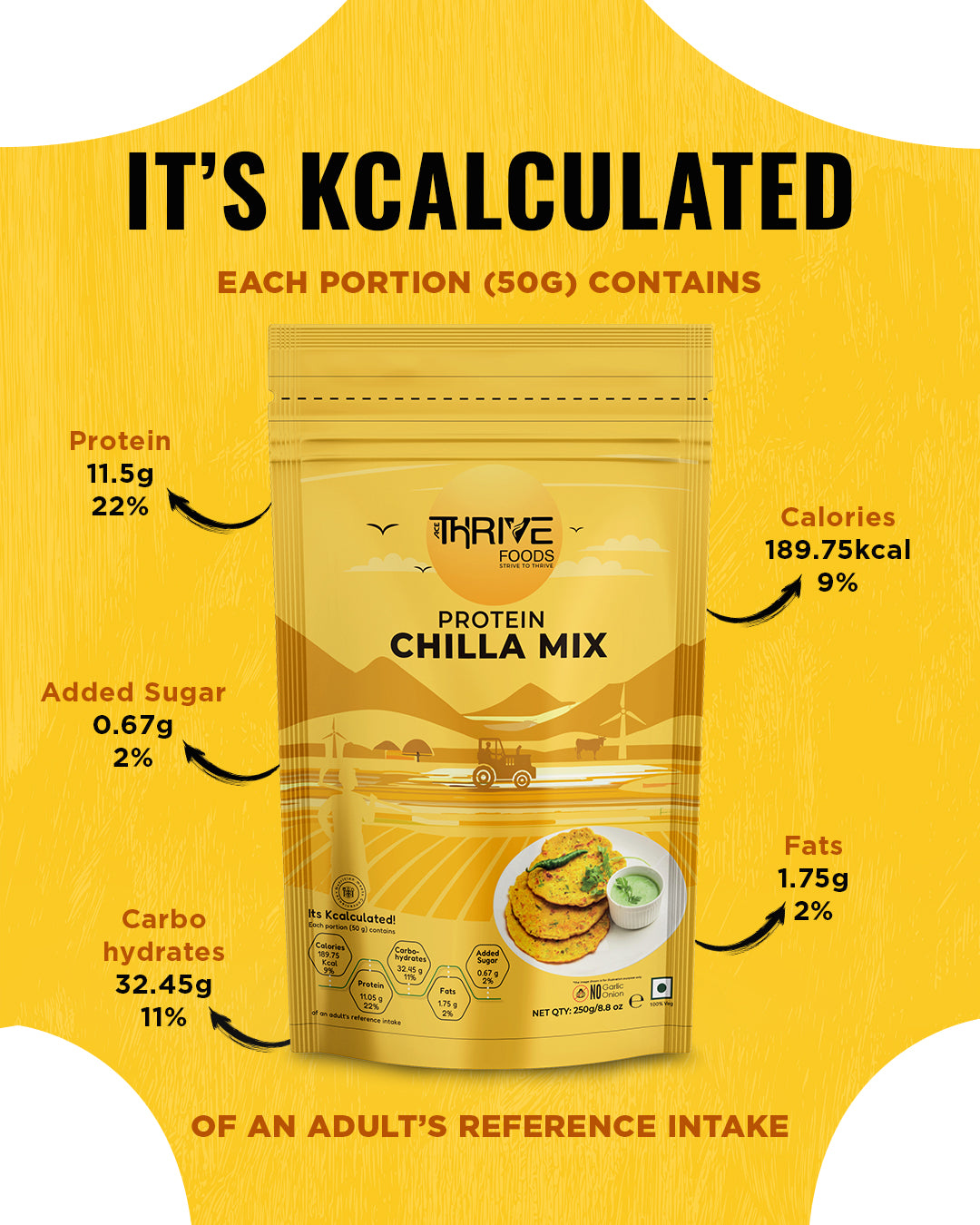Thrive Protein Chilla Mix 250 g