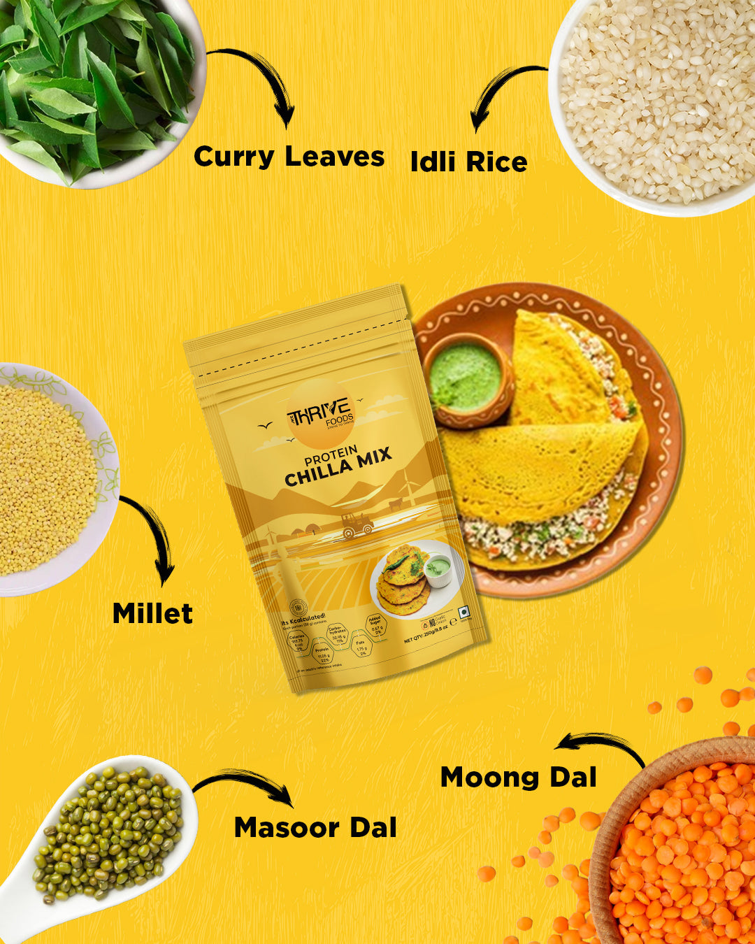 Thrive Protein Chilla Mix 250 g
